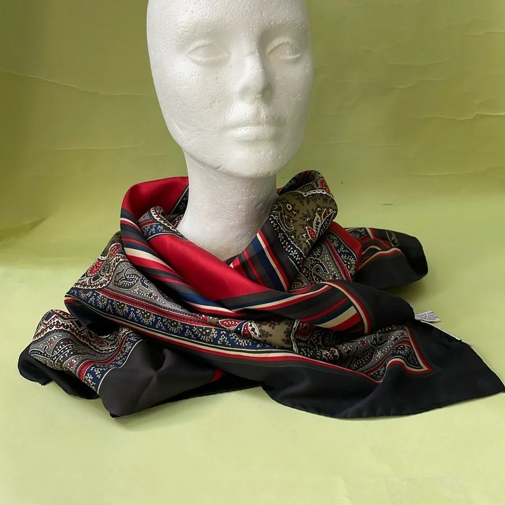 Vintage multicolored Talbots silk scarf